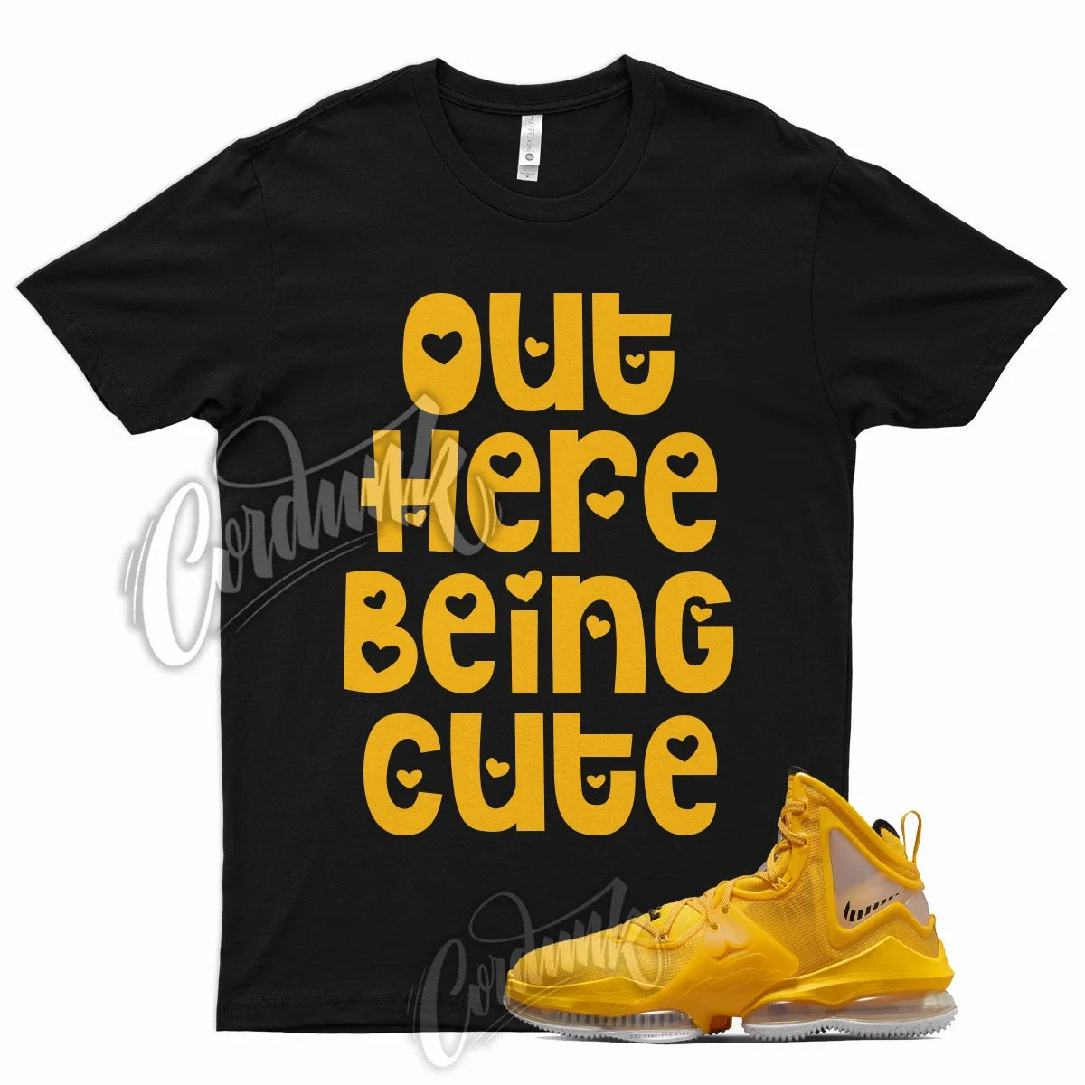 CUTE T Shirt for Lebron 19 University Gold Pollen 1 Del Sol 13 Yellow Hard Hat Unisex , , , Long Sleeve Tee