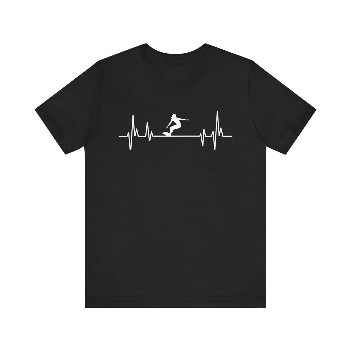 Unisex Size Heartbeat Surf Tee Women Surfer Girl Cool Minimalist Surfing Unisex , , , Long Sleeve Tee