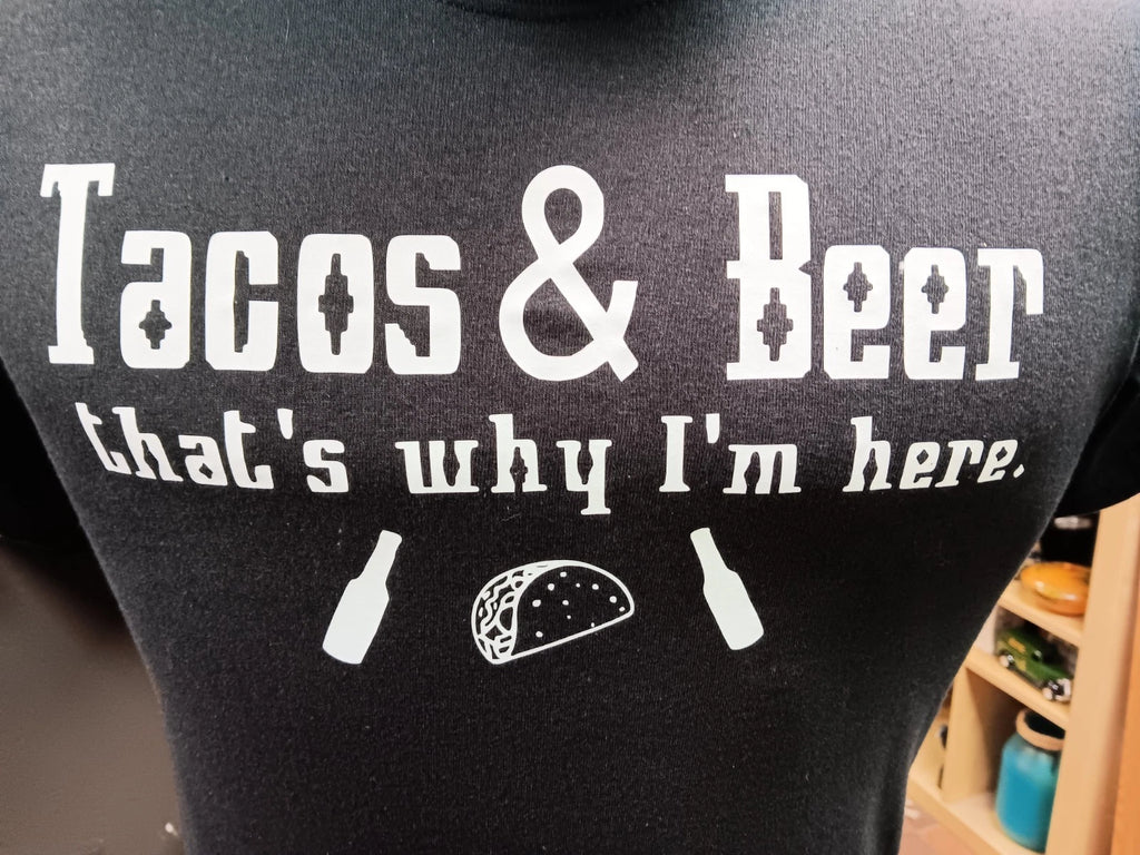 Tacos & Beer That’s Why I’m Here Graphic Tee Black Unisex