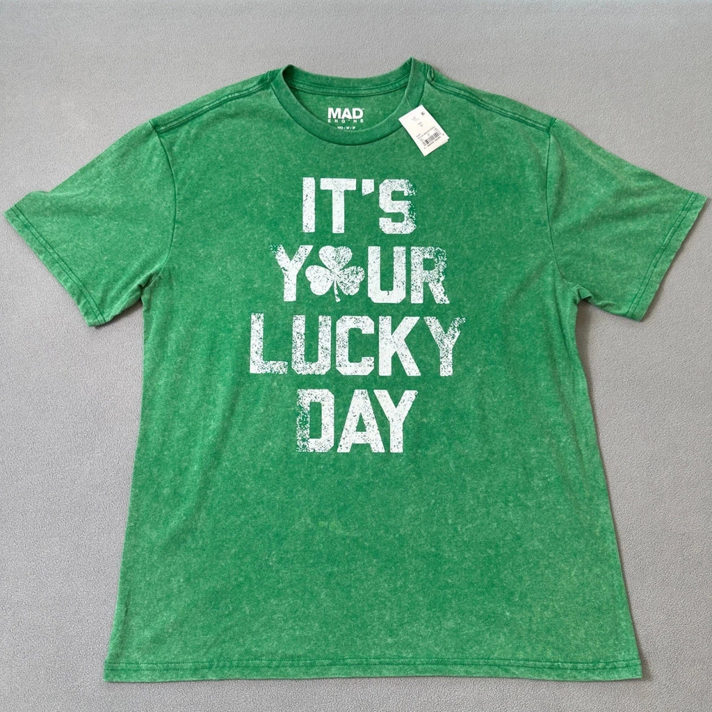 MAD Engine - St. Patrick's Day Shirt - Mens Green - Size Medium NWT