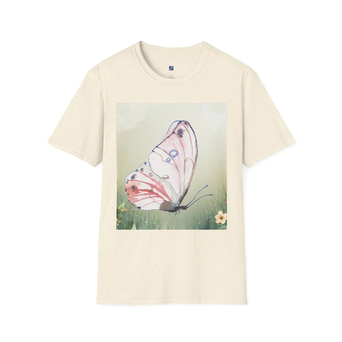 Pink Watercolor Butterfly | Floral Meadow Illustration Unisex , , , Long Sleeve Tee