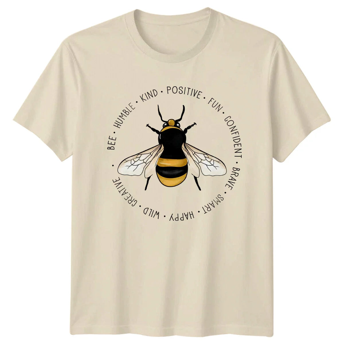 Bee Kind Positive Fun Confident Brave Smart Happy Wild Creative Unisex , , , Long Sleeve Tee