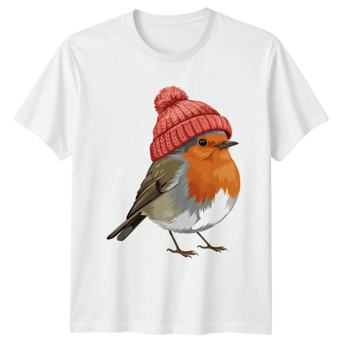 Cute Christmas Robin Bird Winter Wildlife Animals Christmas Gift Unisex , , , Long Sleeve Tee