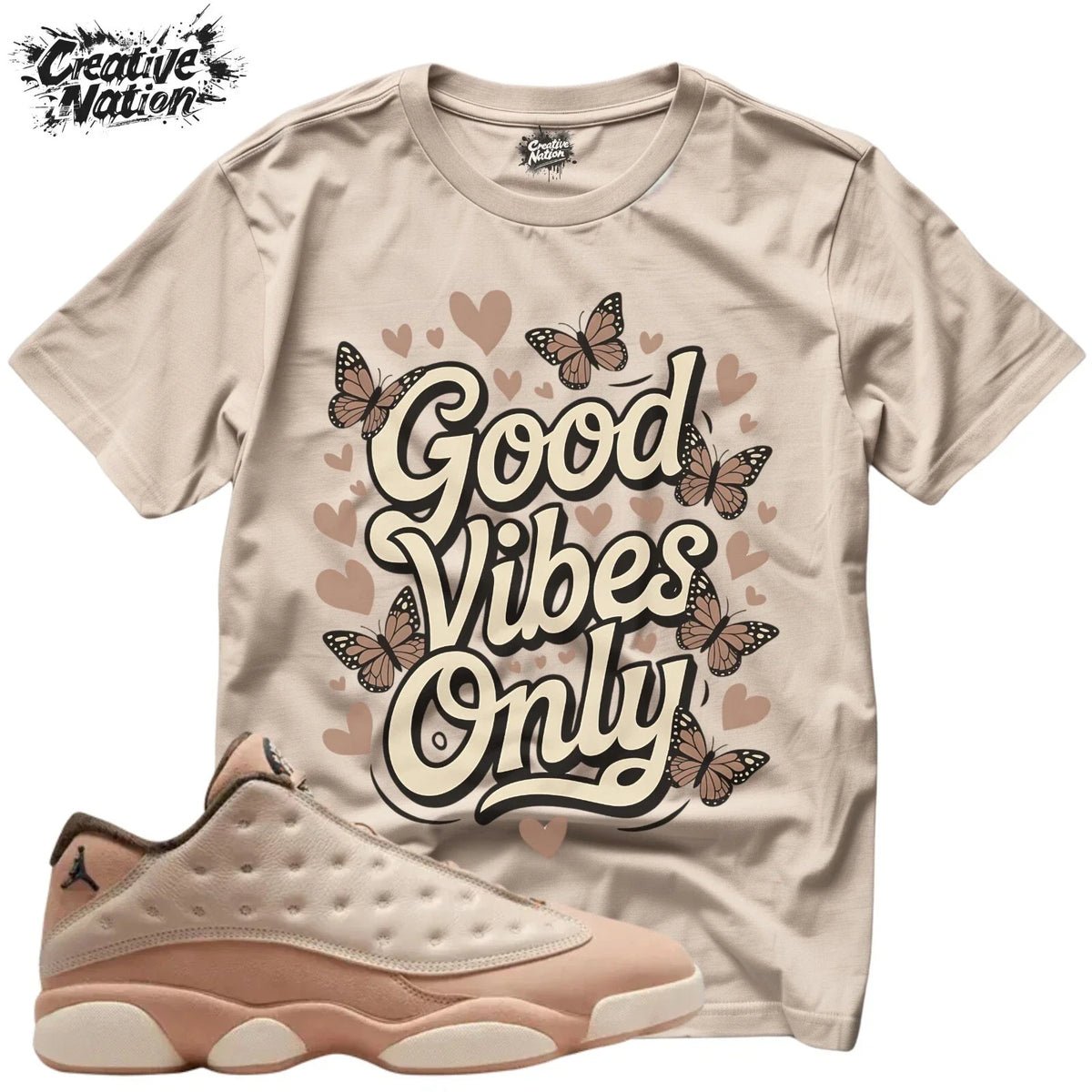 Shirt To Match 13 Low Dongdan Unisex Tee Sneaker Shirt Good Vibes Only Shirt Unisex , , , Long Sleeve Tee