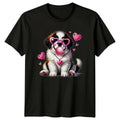 St Bernard Puppy Heart Sunglasses Bubblegum Valentines Mens Womens Unisex , , , Long Sleeve Tee