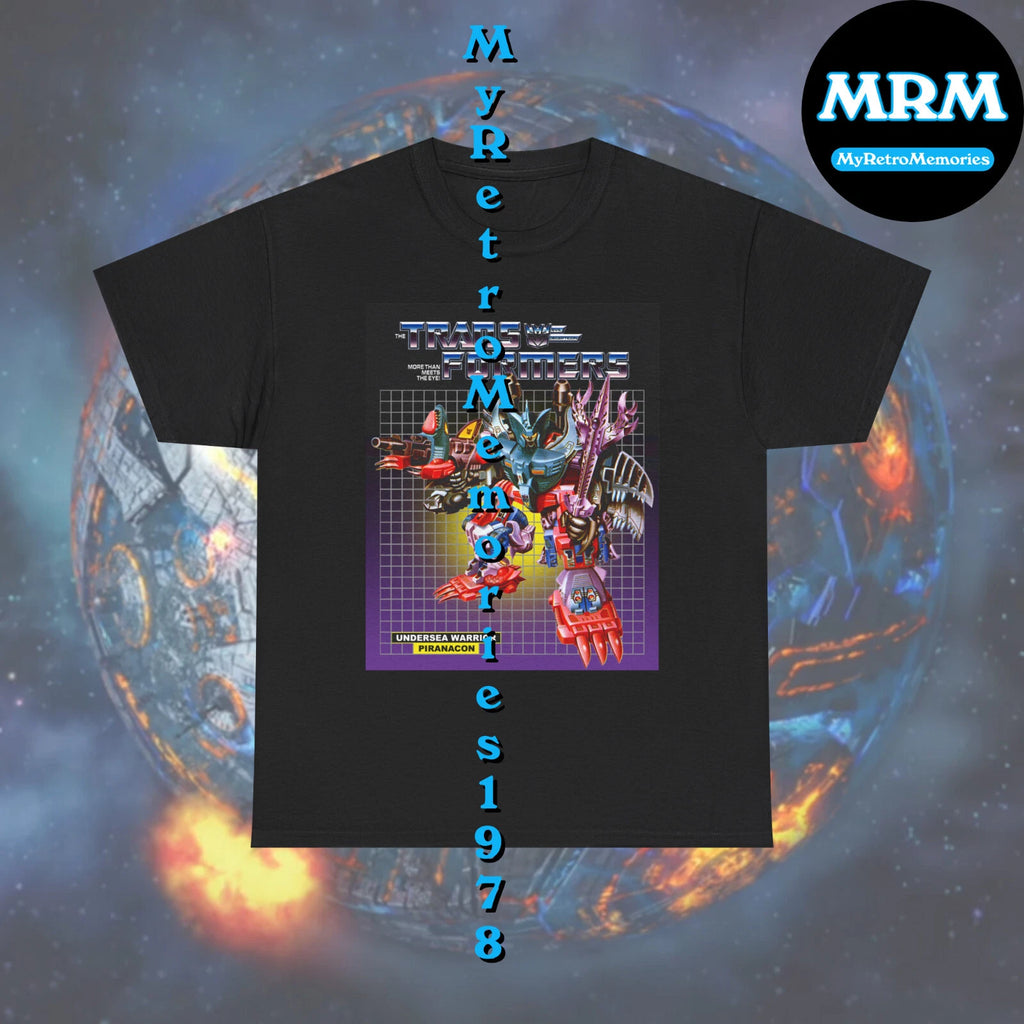 NEW Transformers Decepticon Piranacon Box Art Design 2 Colors T-Shirt S-5XL