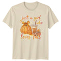 Just A Girl Who Loves Womens Fall Aesthetic Season Gift For Her Unisex , , , Long Sleeve Tee