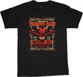 Mens T-shirt Biker Design Drag Racing Devil Horns Thunder Road Motor Oil Tee