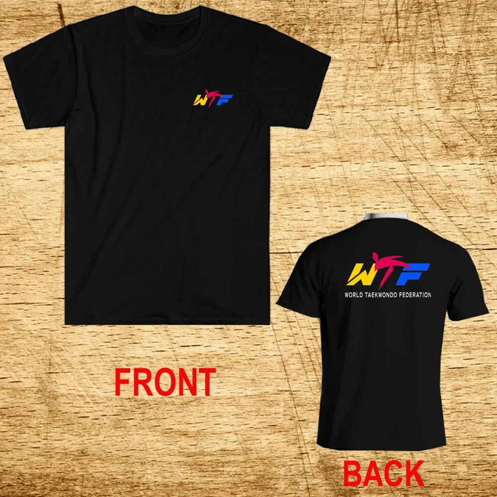 WTF Taekwondo Martial Arts Sports Men's Black Size S-5XL Unisex , , , Long Sleeve Tee