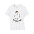Just a Chill Guy duck graphic | cute cartoon duck, relaxed vibe Unisex , , , Long Sleeve Tee
