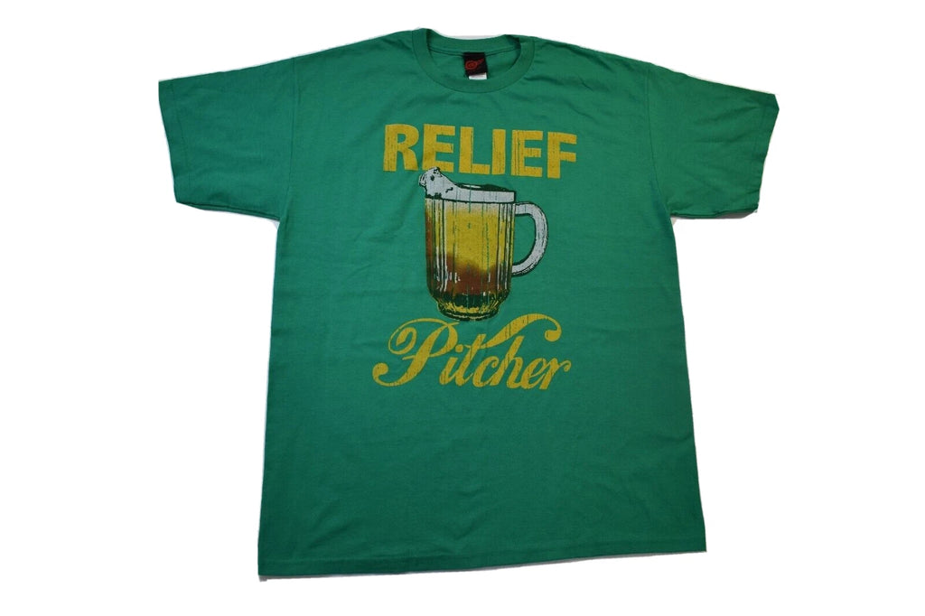 Mad Engine Mens Relief Pitcher Beer Funny Shirt New L