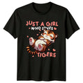 Just A Girl Who Loves Tigers Cute Cartoon Unisex , , , Long Sleeve Tee