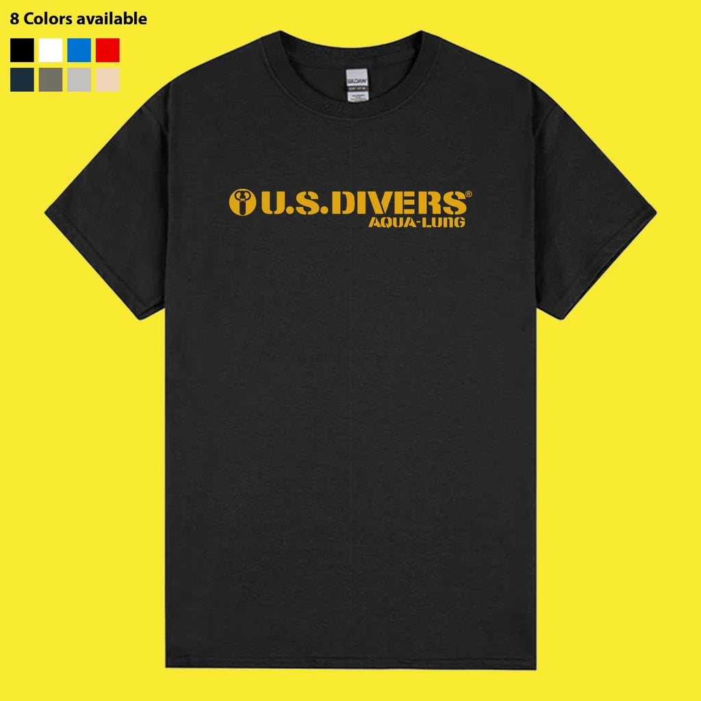 New Shirt AQUA LUNG U.S. Divers Logo T-Shirt Funny Gift Made In USA S - 5XL