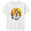 Cute Ghost Cat Halloween Trick Spooky Cats Halloween Unisex , , , Long Sleeve Tee