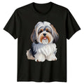 Cute Watercolor Havapoo Dog Breed Pet Portrait Unisex , , , Long Sleeve Tee