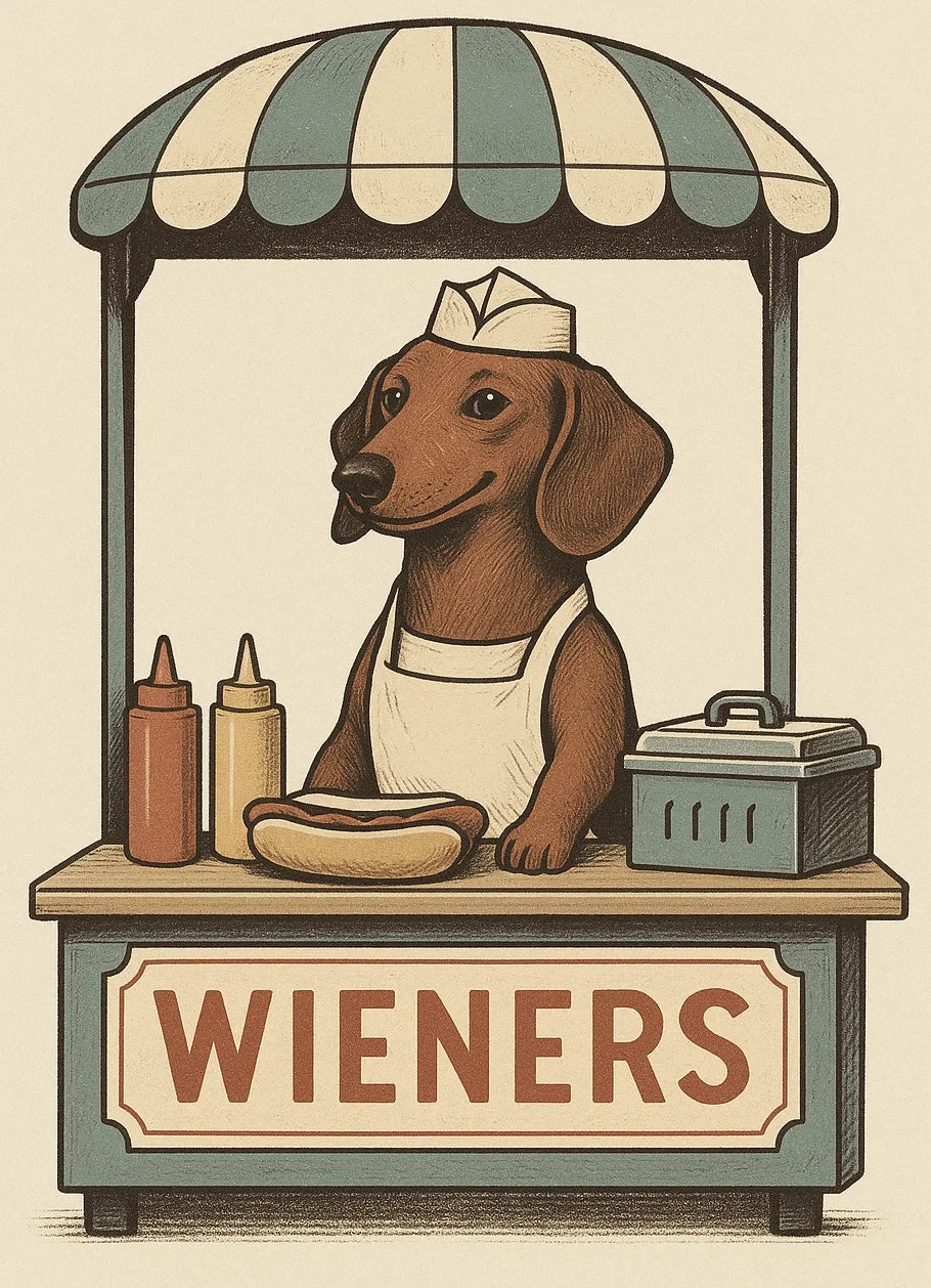 Wieners! Hot Dog Stand Unisex Heavy Cotton Tee Funny Dog Shirt Dachshund Cookout Unisex , , , Long Sleeve Tee