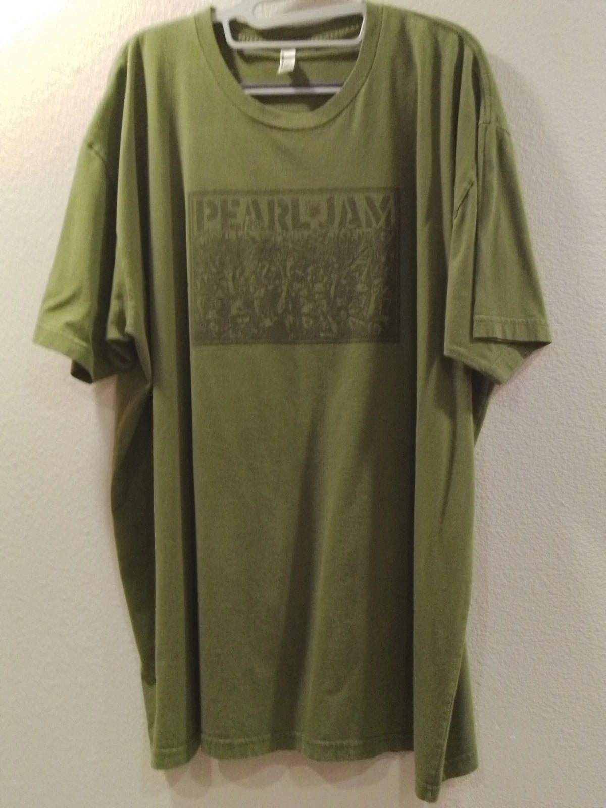 Pearl Jam 2012 Mens Concert 3XL T-shirt Green Army Soldiers Eddie Vedder - Read