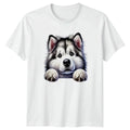 Cute Fluffy Malamute Puppy Dog Alaskan Malamute Pet Birthday Gift Unisex , , , Long Sleeve Tee