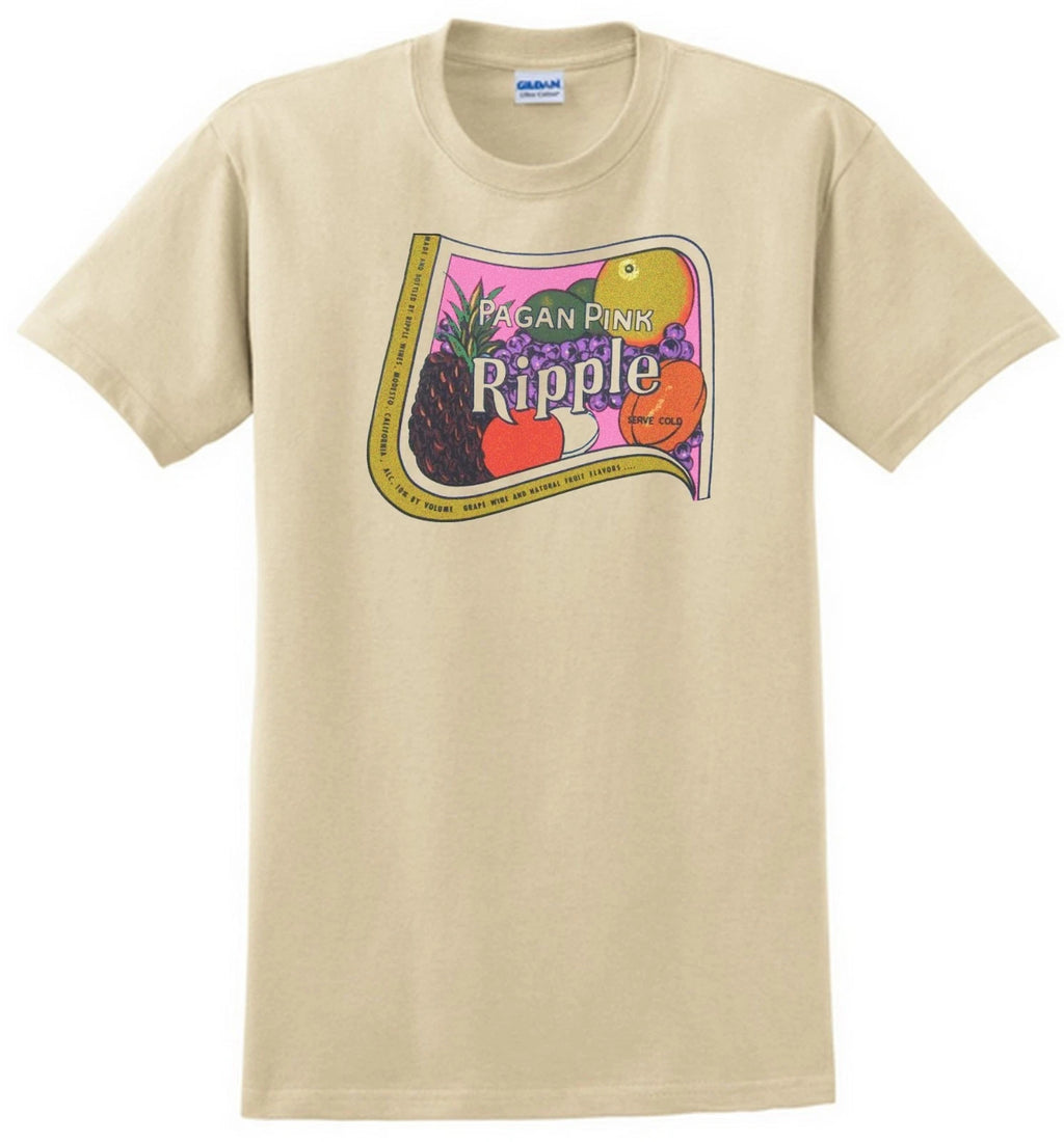 Ripple Pagan Pink Wine T-shirt.Gray,Khaki,White,Yellow. S-XXXL Free Ship to USA