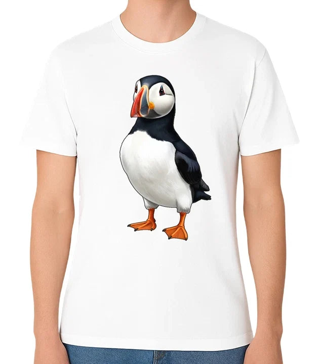 Puffin Cute Seabird Wildlife Illustration Animal Art Unisex Tee Unisex , , , Long Sleeve Tee