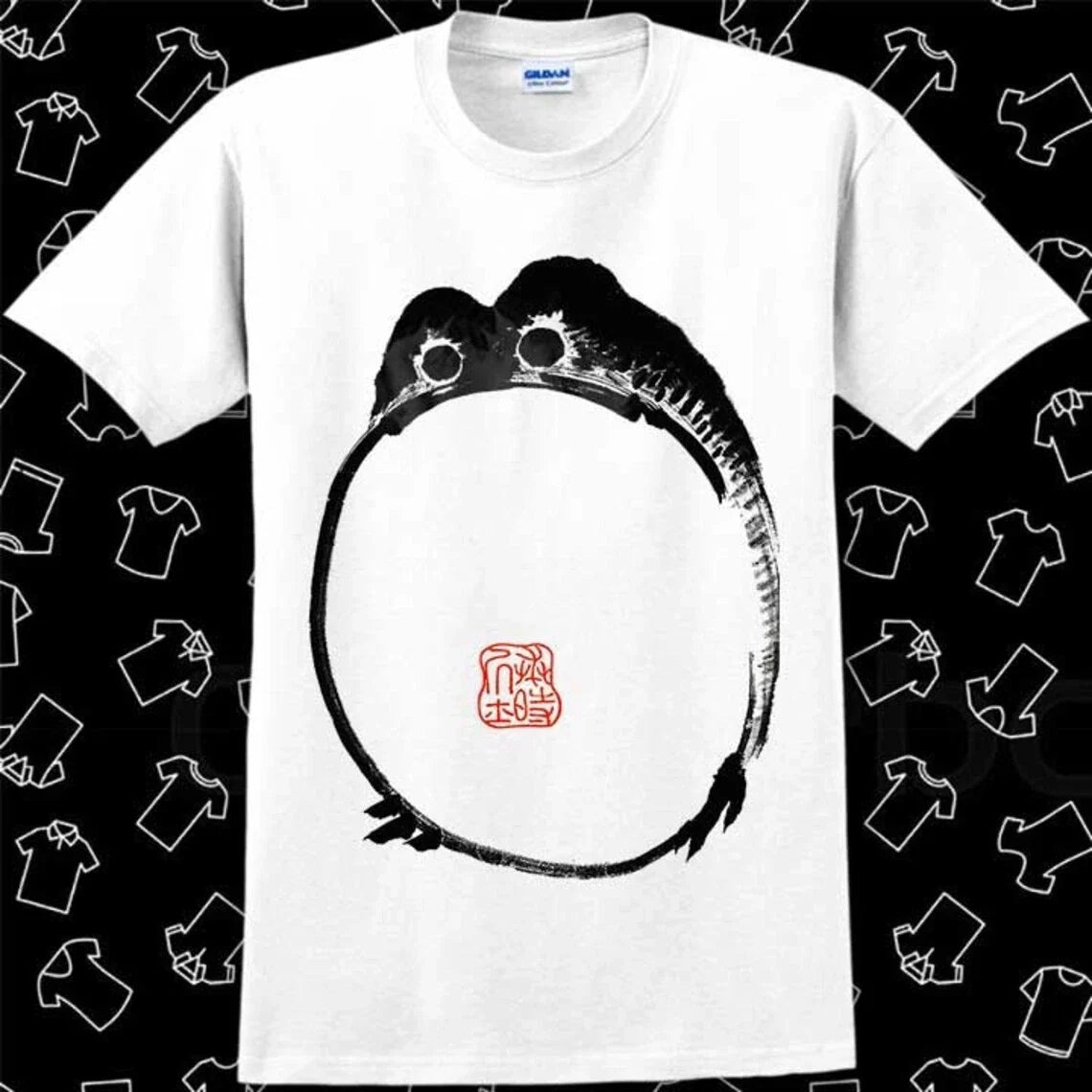 Sad Frog Japanese Art Shirt Vintage Ukiyo E Demon Graphic Unisex Tee Top Unisex , , , Long Sleeve Tee
