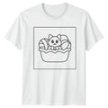 Cat in Basket Easter Eggs Animals Mens Womens Tee Graphic Unisex , , , Long Sleeve Tee