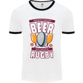 Weekend Forecast Beer Alcohol Rugby Funny Mens Ringer T-Shirt