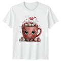 Hot Chocolate Mug Kawaii Graphic Tee Women�s Men�s Unisex Top Unisex , , , Long Sleeve Tee