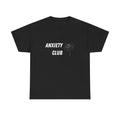 Anxiety Club | distressed text, skull outline, gothic aesthetic Unisex , , , Long Sleeve Tee
