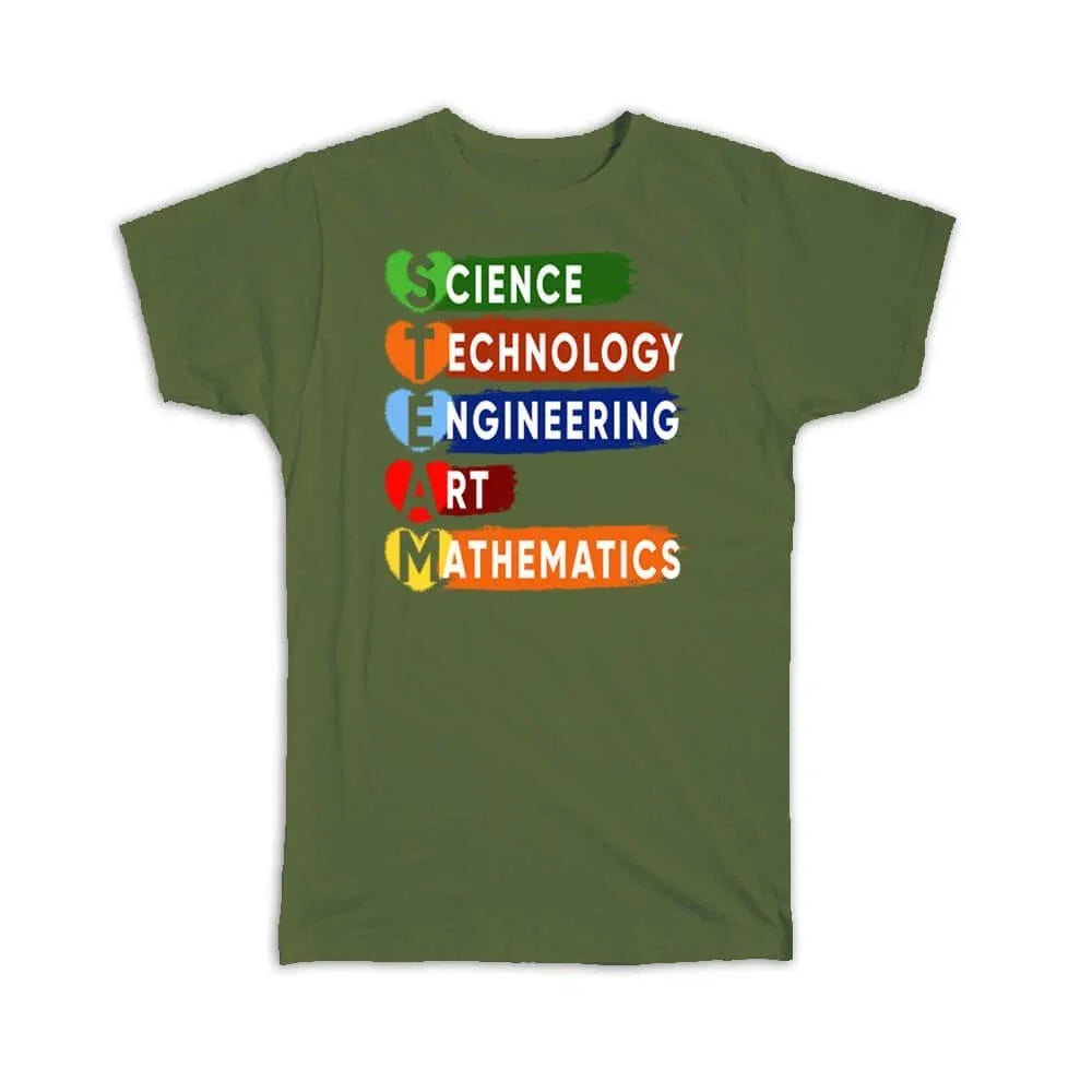 Gift : Arts Sign Creativity Steam Science Technology Engineering Math Unisex , , , Long Sleeve Tee