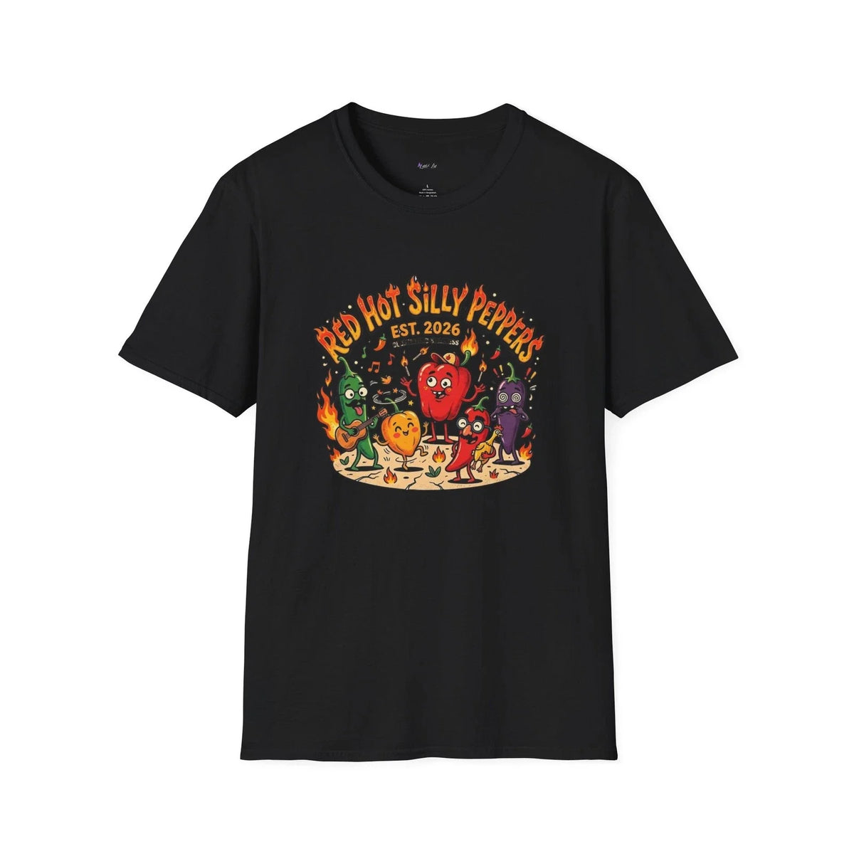 Red Hot Silly Peppers | Cute Spicy Pepper Characters Unisex , , , Long Sleeve Tee