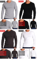 Mens Designer Quality Basics - Long Sleeve Tee (Black, Grey, White, Char) Unisex , , , Long Sleeve Tee