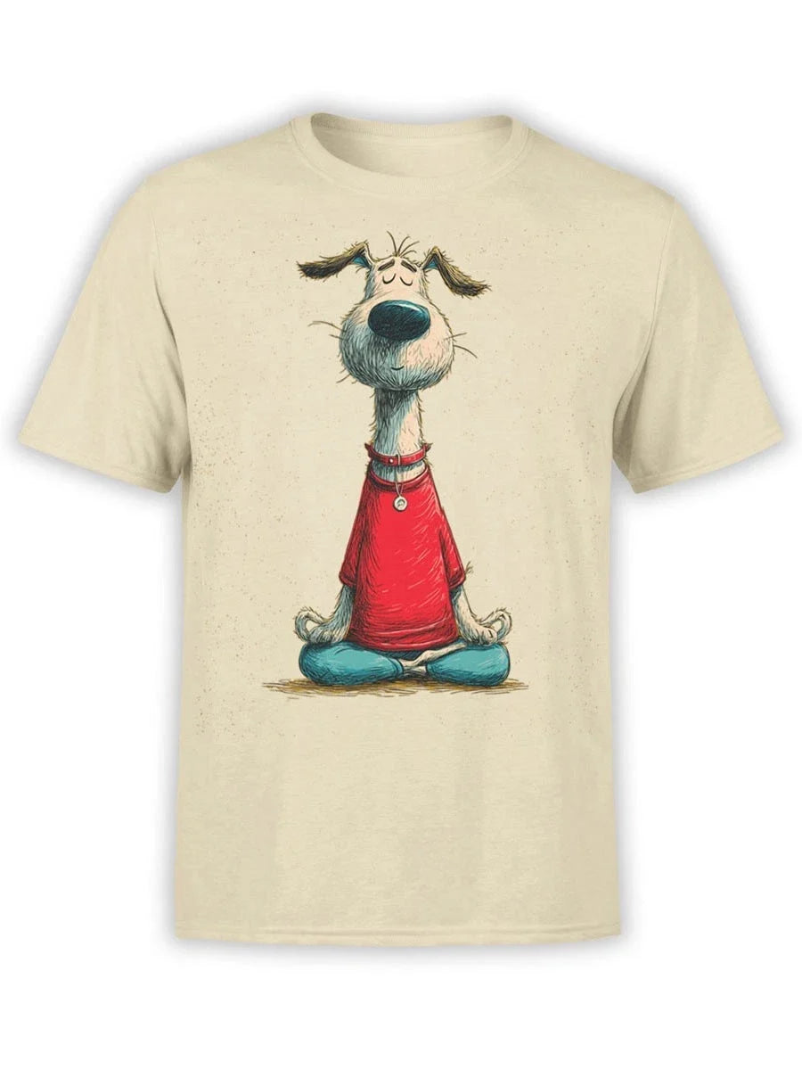 FANTUCCI Zen Pup | Funny Meditating Dog Tee for Relaxed Souls | Unisex Unisex , , , Long Sleeve Tee