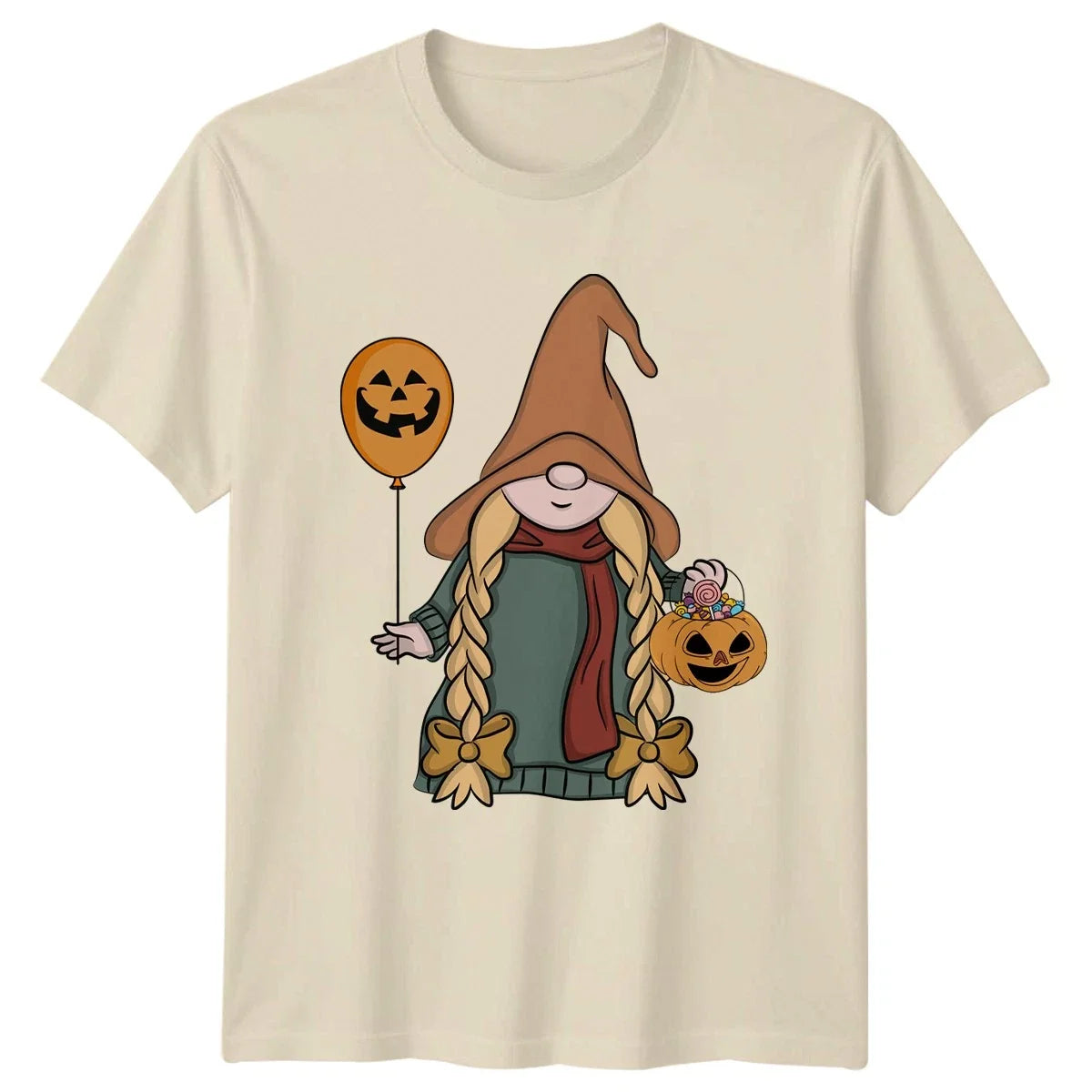 Cute Halloween Gnome Womens Trick Or Treat Birthday Gift For Her Unisex , , , Long Sleeve Tee