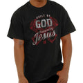 Cool Christian Built By God Powered by Jesus Womens or Mens Crewneck T Shirt Tee Unisex , , , Long Sleeve Tee