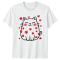 Cute Cat Hearts Animals Cats Mens Womens Tee Graphic Unisex Top Unisex , , , Long Sleeve Tee