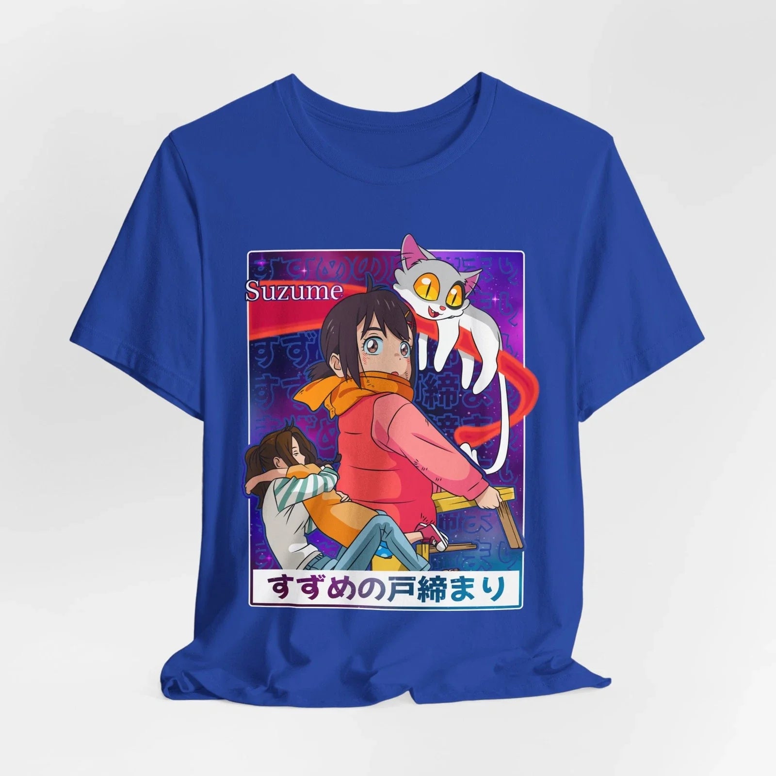 Suzume Anime Unisex Jersey Tee | Aesthetic Art Graphic Short Sleeve Shirt Unisex , , , Long Sleeve Tee