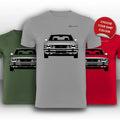 Ford Granada 1977 Front View Super Cool hand printed Unisex , , , Long Sleeve Tee