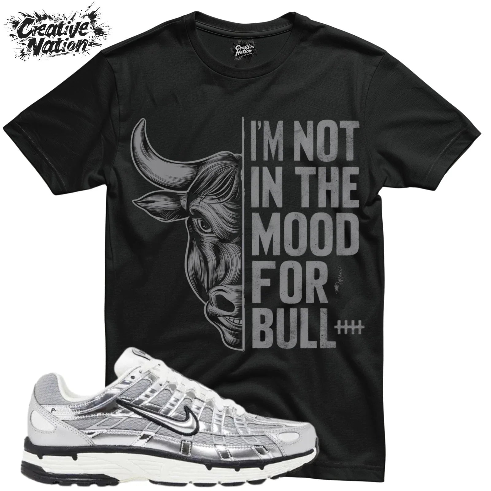 Shirt To Match P-6000 Metallic Silver Unisex Tee Sneaker Shirt Gym Shirt Unisex , , , Long Sleeve Tee