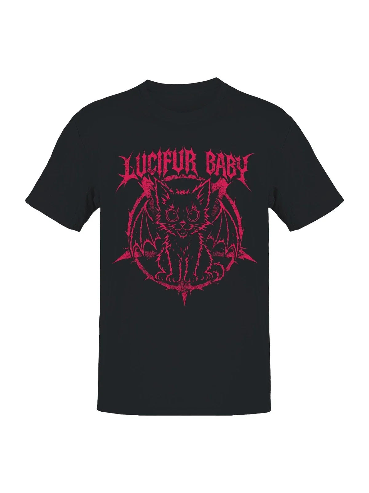 Lucifur Baby Gothic Cat Art Men's Unisex , , , Long Sleeve Tee