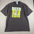AAA T-Shirt Men’s XL Brown Beer Now Cheaper Than Gas Funny Graphic Retro
