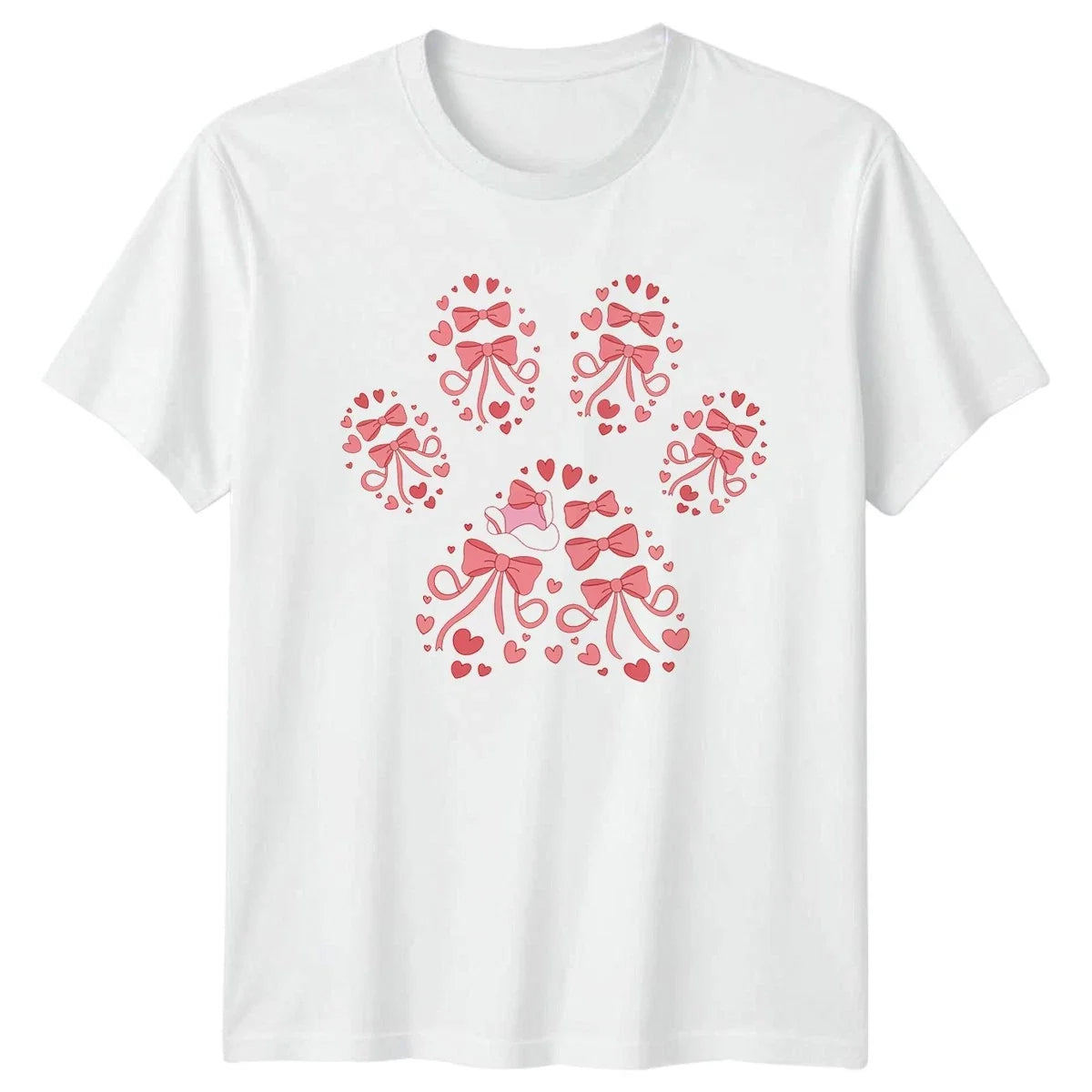 Pink Cute Bows And Hearts Womens Coquette Valentines Day Gift For Her Unisex , , , Long Sleeve Tee
