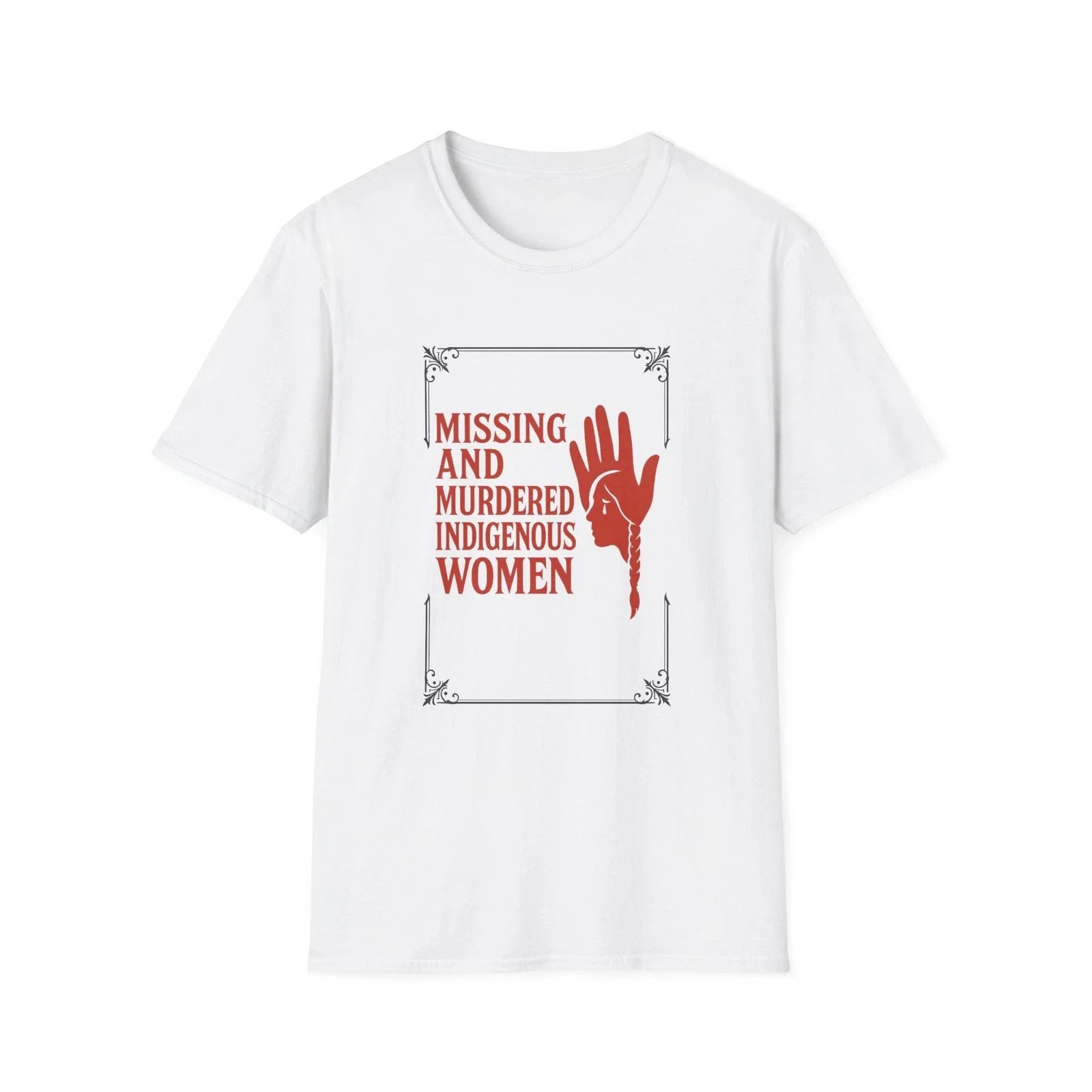 Softstyle Shirt Missing Murdered Indigenous Women Awareness, Activism, Gift Unisex , , , Long Sleeve Tee