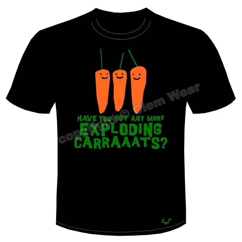 Rik Mayall Bottom tshirt ee Exploding Carrots men's unisex ladies kids Unisex , , , Long Sleeve Tee