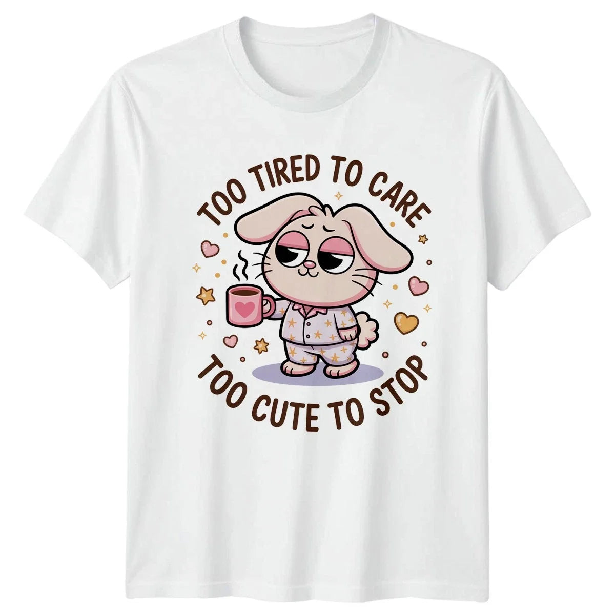 Too Tired To Care Too Cute Womens Novelty Christmas Gift For Her Unisex , , , Long Sleeve Tee