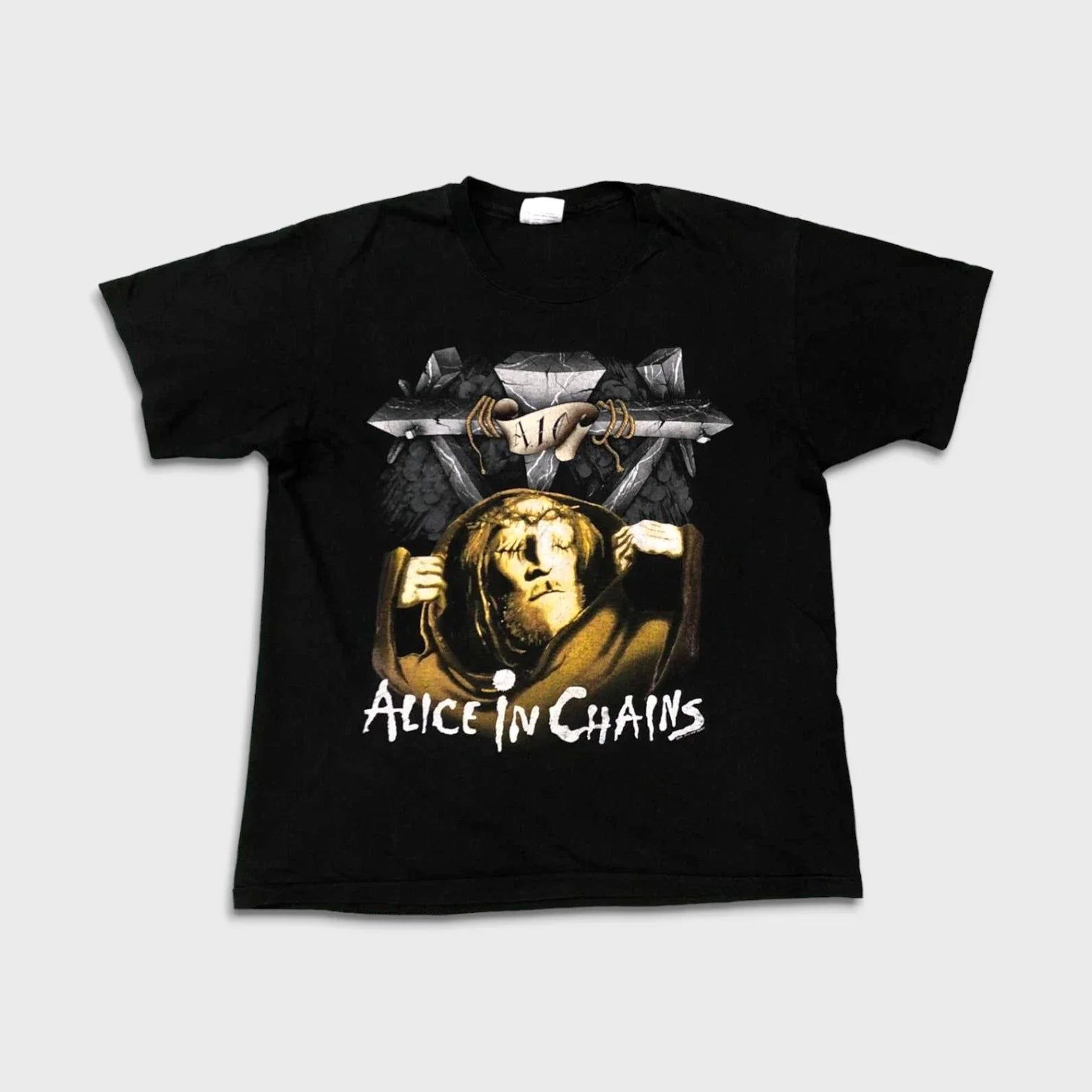 Vintage 1991 Alice In Chains T Shirt Mens Medium Black Bleed The Freak Band Tee Unisex , , , Long Sleeve Tee