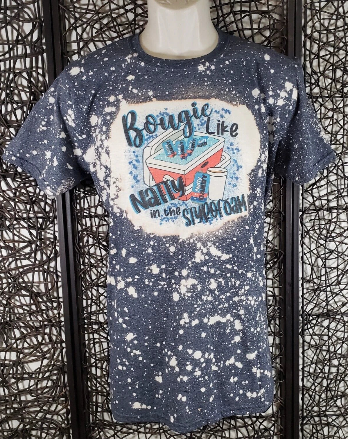 NATTY DADDY MENS SHORT SLEEVE TIE DYE T TEE SHIRT SZ. M NATURAL LIGHT COTTON