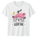 Sleeping Bear With Nightcap , Cute Animal Pun Shirt Unisex , , , Long Sleeve Tee