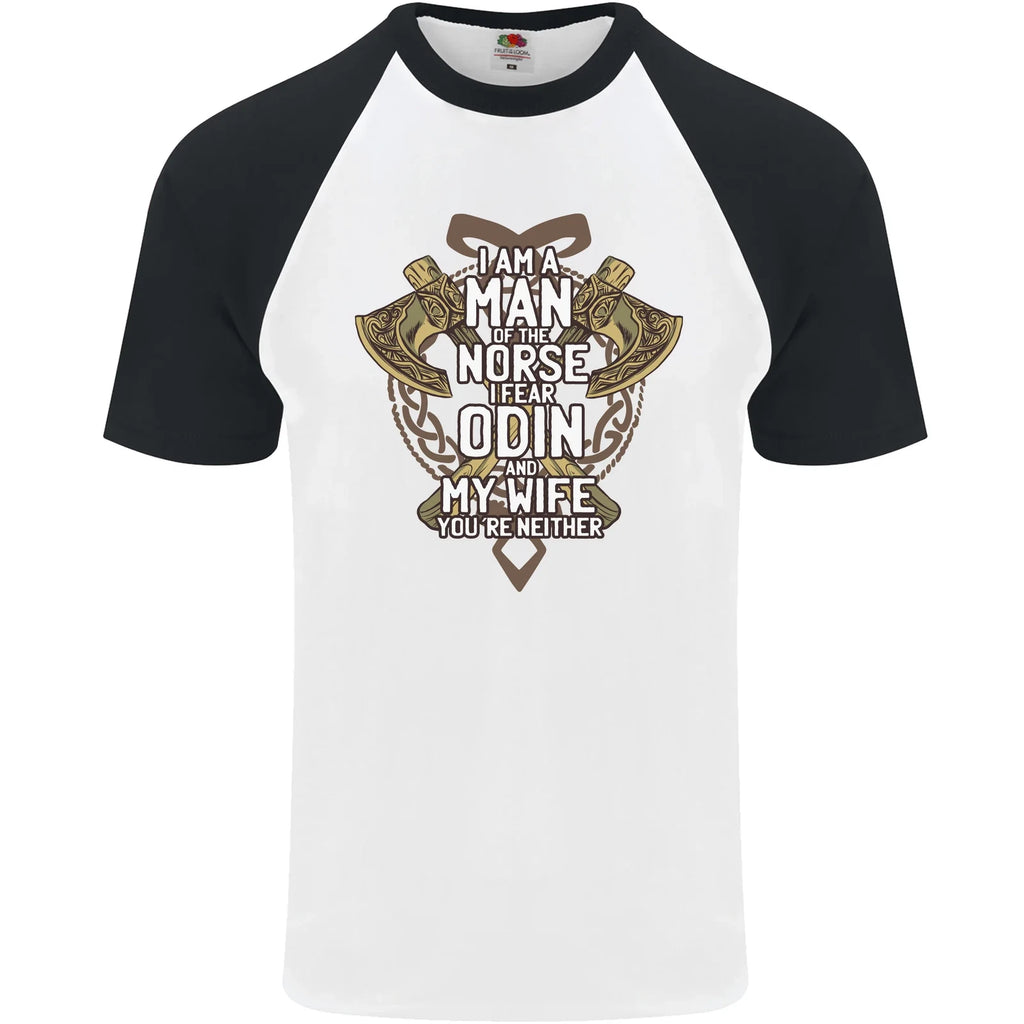 Funny Viking Wife Quote Wedding Anniversary Mens S/S Baseball T-Shirt