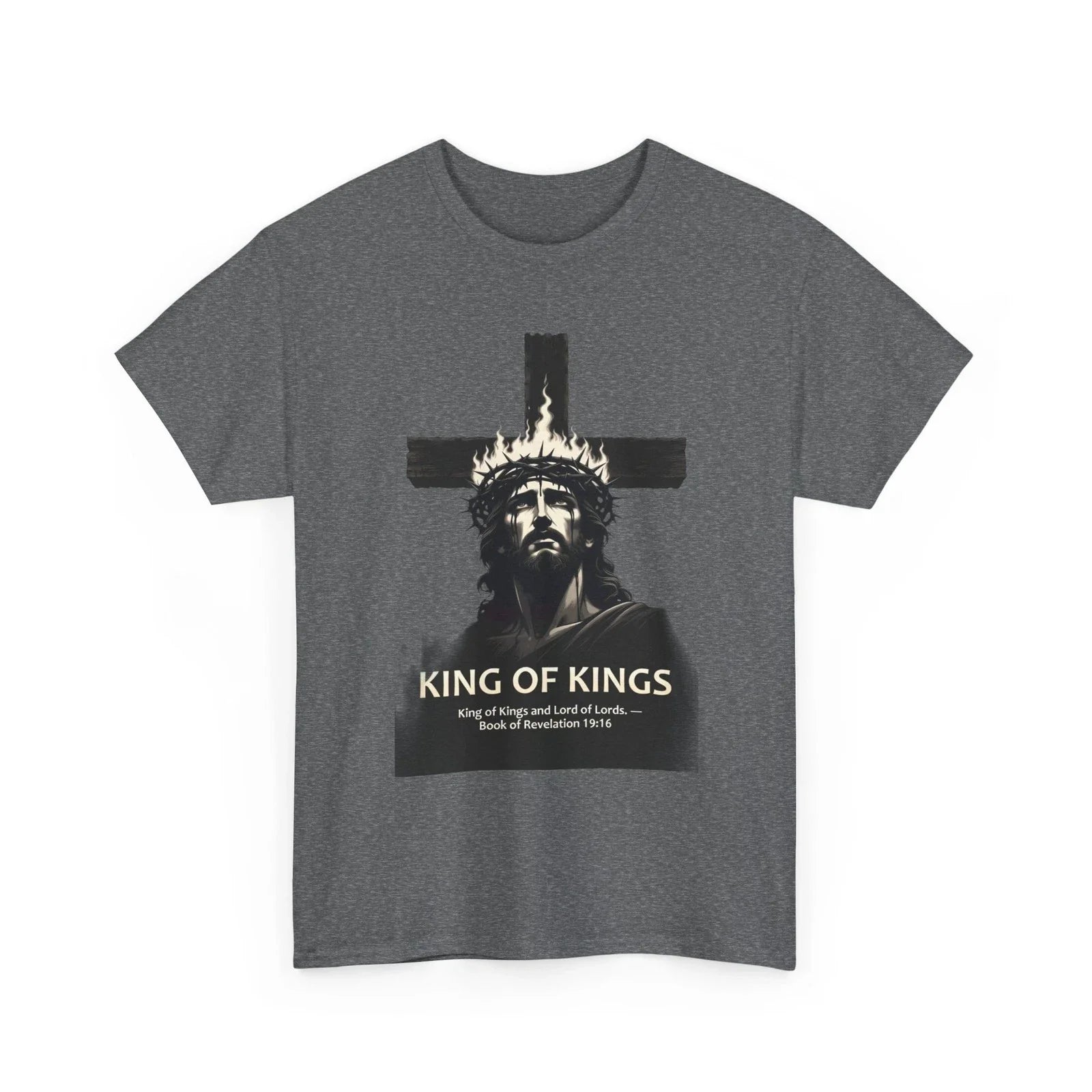 King of Kings Jesus with Cross | Christian Faith Tee Unisex , , , Long Sleeve Tee